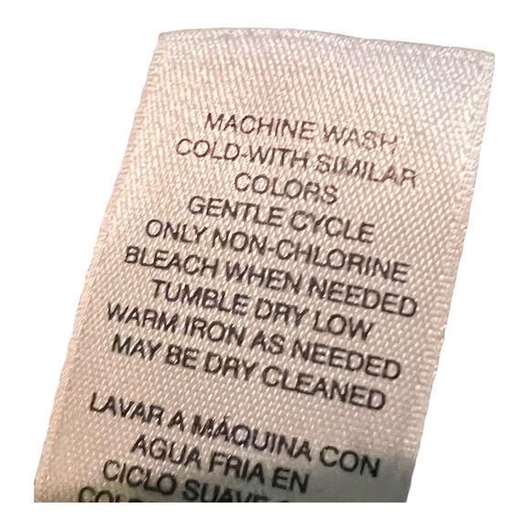 Chico’s Women’s 1 Navy Scoop Neck Cream Polka Dot 3/4 Sleeve Loose Tunic Top - Picture 5 of 10